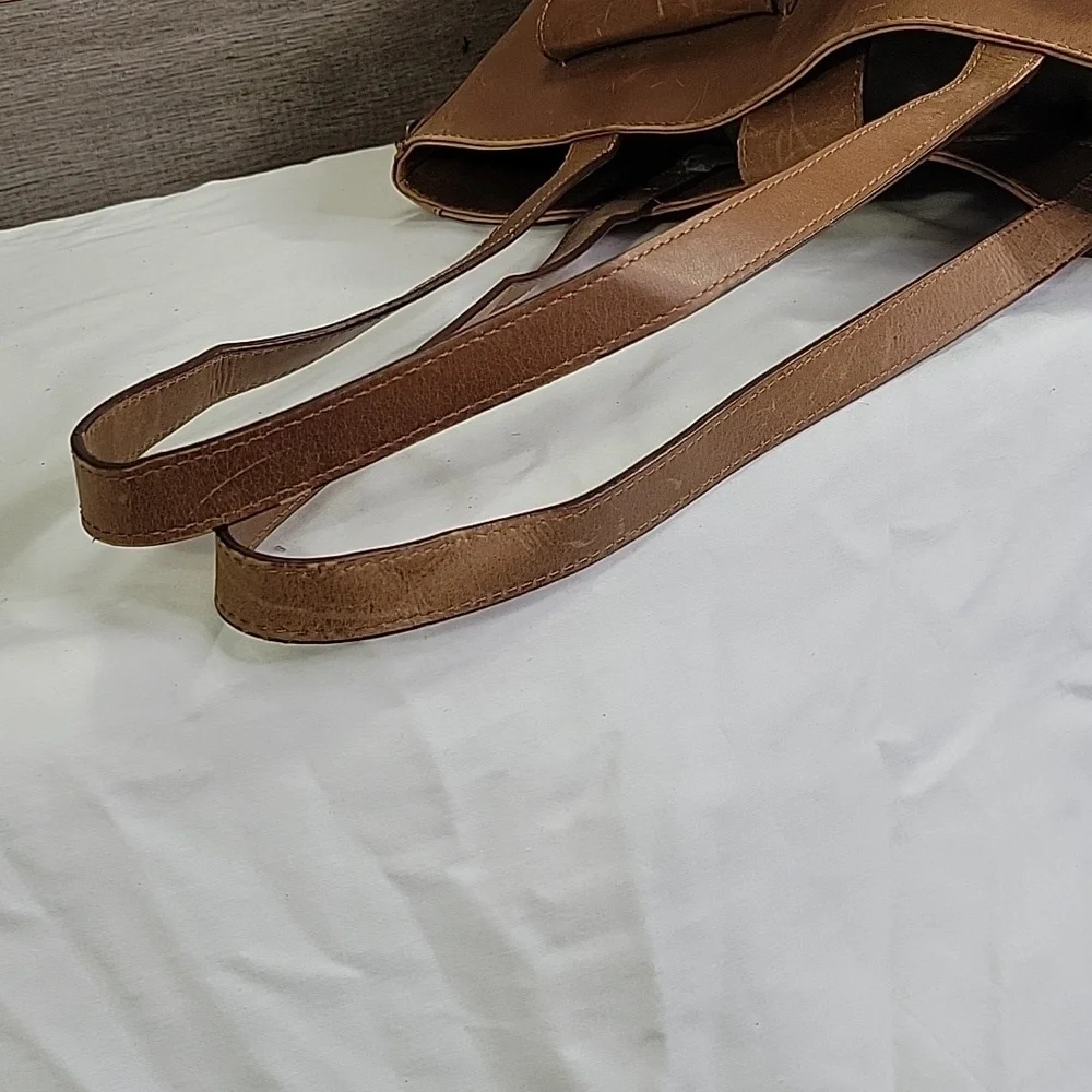 Able Brown Leather Tote Bag